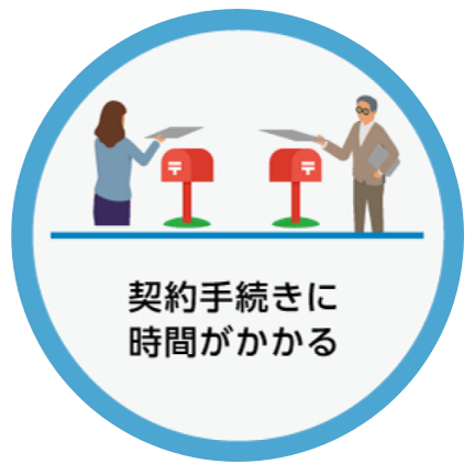 契約手続きに時間がかかる
